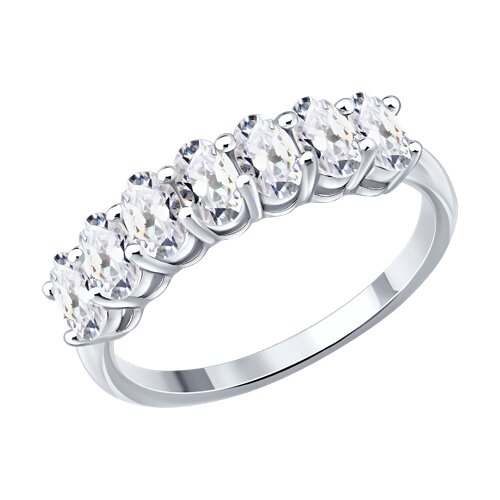 Кольцо из серебра с фианитами из серебро