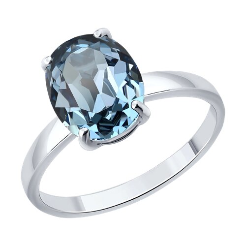 Кольцо из серебра с кристаллом - видео на модели