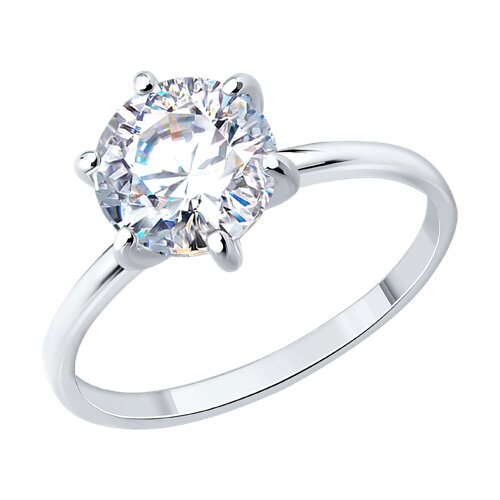 Кольцо из серебра с бриллианитом - видео на модели