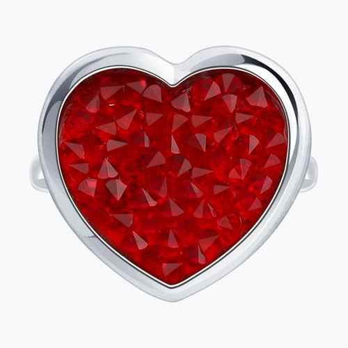 Кольцо из серебра с кристальной тканью из серебро — вид 2