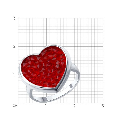 Кольцо из серебра с кристальной тканью из серебро — вид 4