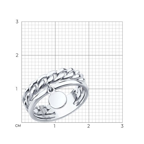 Кольцо из серебра из родированное серебро — вид 2