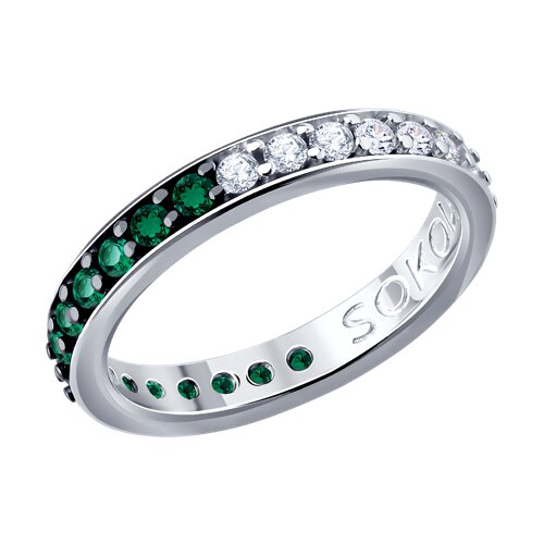 Кольцо из серебра с фианитами - видео