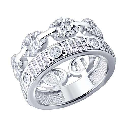 Кольцо из серебра с фианитами - видео