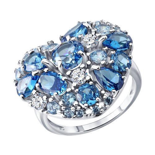 Кольцо из серебра с фианитами - видео