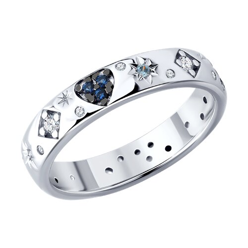 Кольцо из серебра с фианитами - видео