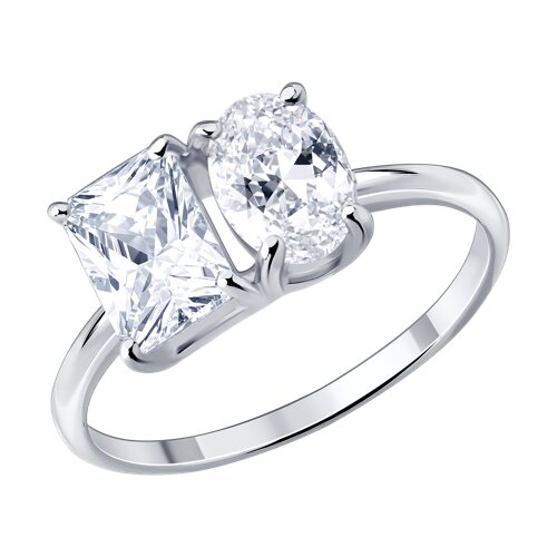 Кольцо из серебра с фианитами - видео