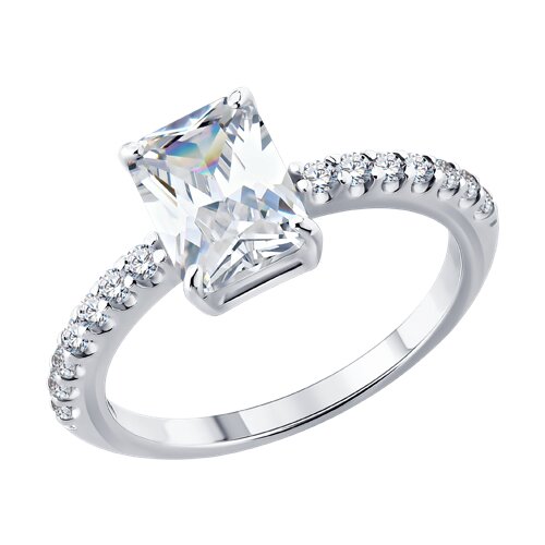 Кольцо из серебра с фианитами - видео