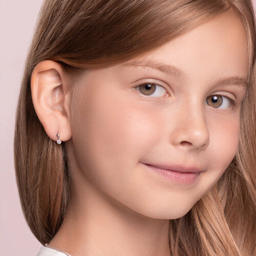 Серьги из серебра с фианитами из серебро — вид 2