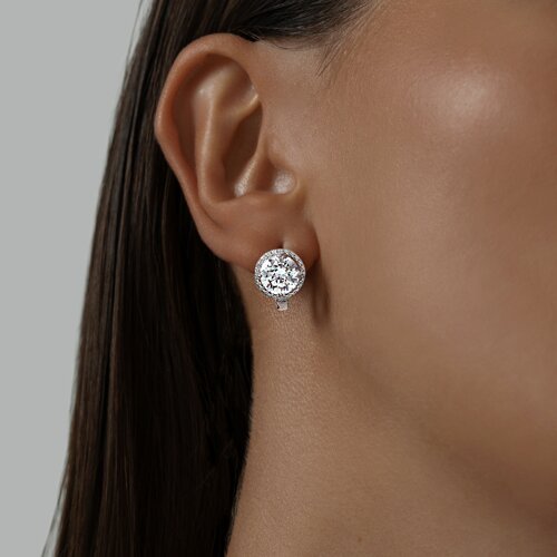 Серьги из серебра с фианитами из серебро — вид 3