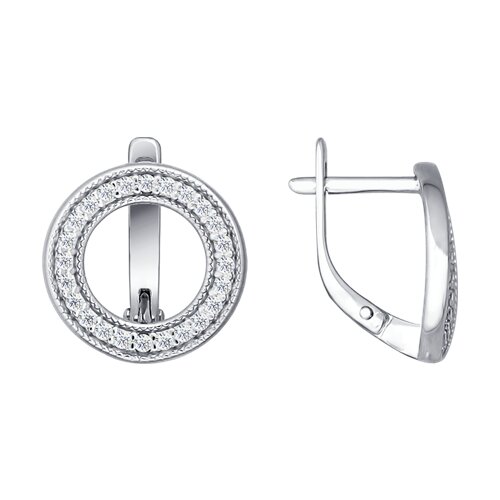 Серьги из серебра с фианитами - видео