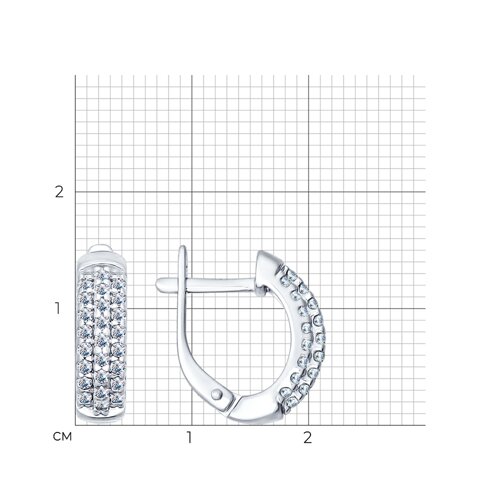 Серьги из серебра с фианитами из серебро — вид 5