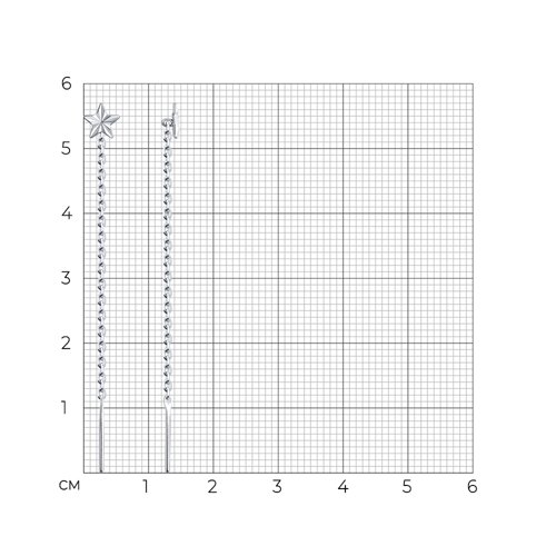 Серьги-цепочки из серебра из серебро — вид 5