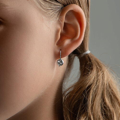 Серьги из серебра с алмазной гранью из серебро — вид 3