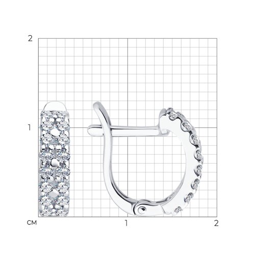 Серьги из серебра с фианитами из серебро — вид 5