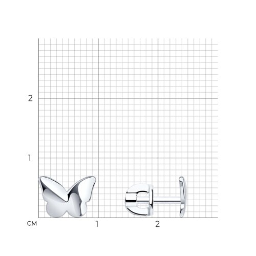 Серьги-пусеты из серебра из серебро — вид 4