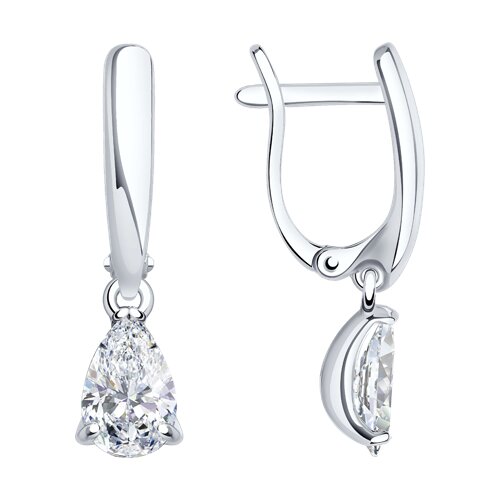 Серьги из серебра с фианитами - видео