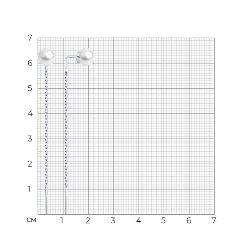 Серьги-продевки из серебра с жемчугом из серебро — вид 4
