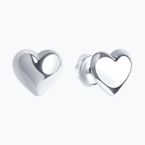 Серьги-пусеты из серебра из серебро — вид 2