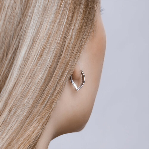 Серьги из серебра с эмалью и фианитами из серебро — вид 4