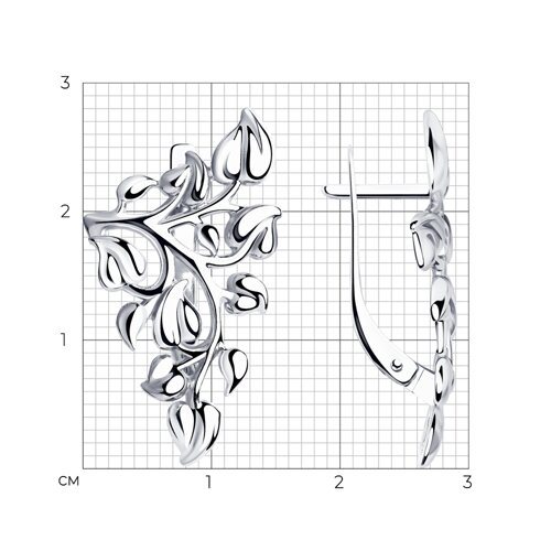 Серьги из серебра из серебро — вид 5