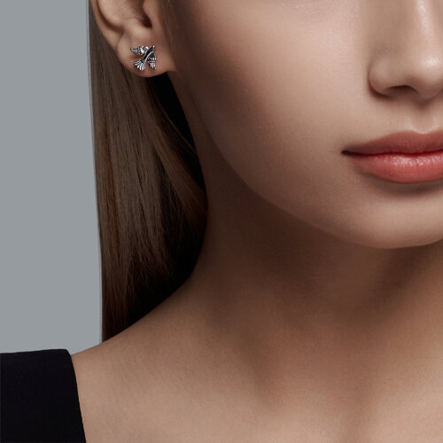 Серьги-пусеты из серебра из серебро — вид 3