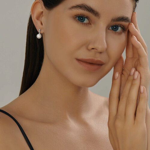 Серьги из серебра с жемчугом из серебро — вид 4