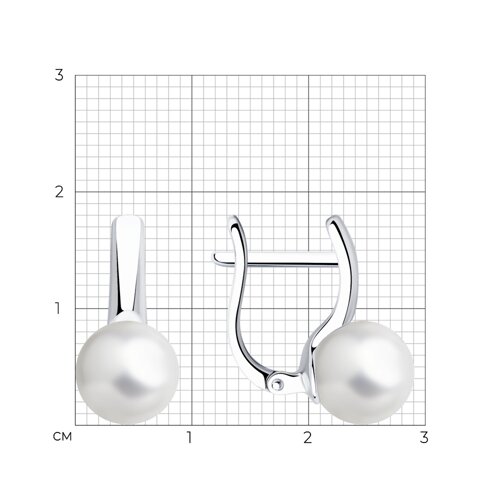 Серьги из серебра с жемчугом из серебро — вид 5