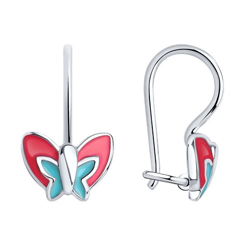 Серьги из серебра с эмалью