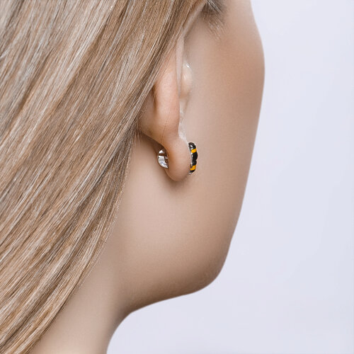 Серьги из серебра с эмалью из серебро — вид 3