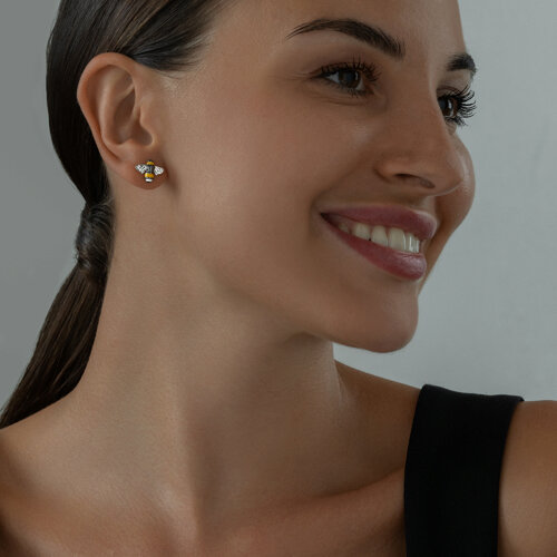 Серьги из серебра с эмалью из серебро — вид 5