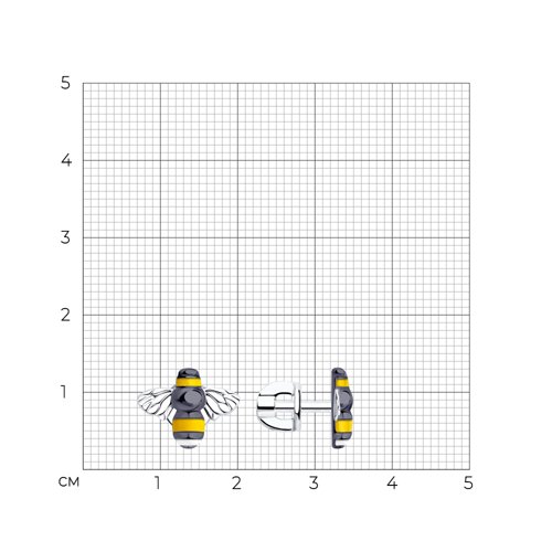 Серьги из серебра с эмалью из серебро — вид 6