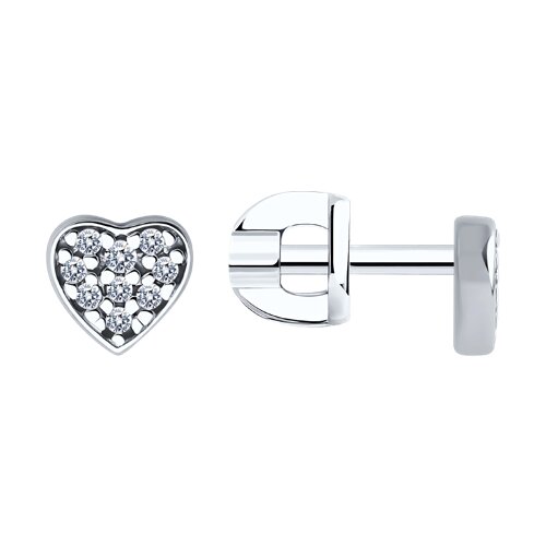 Серьги из серебра с фианитами - видео