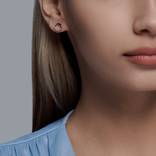 Серьги из серебра с фианитами из серебро — вид 3