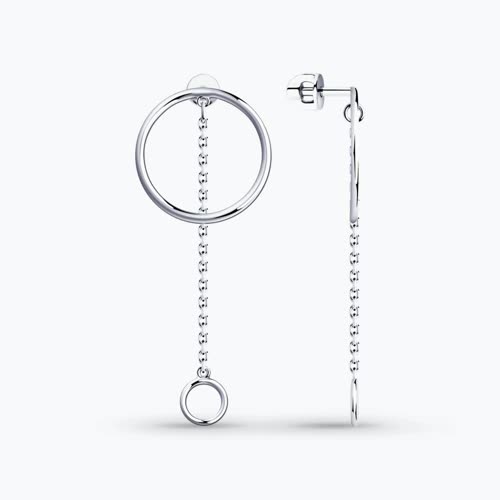 Серьги из серебра - видео на модели