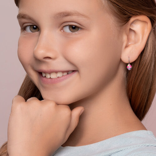 Серьги из серебра с эмалью из серебро — вид 2