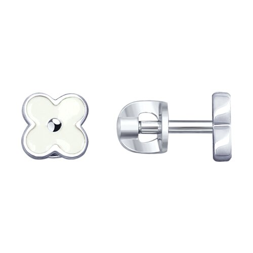 Серьги из серебра с эмалью из серебро