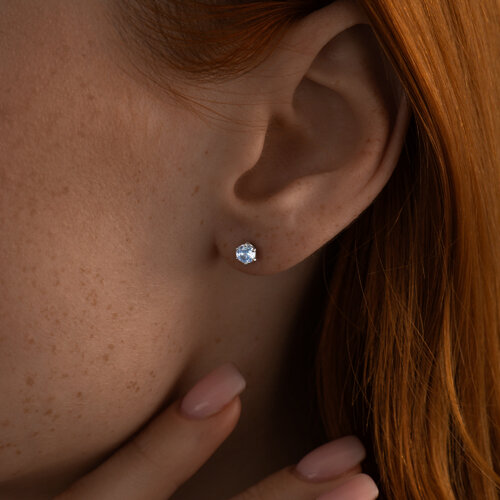 Серьги из серебра с фианитами из серебро — вид 2