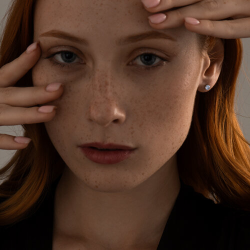 Серьги из серебра с фианитами из серебро — вид 3