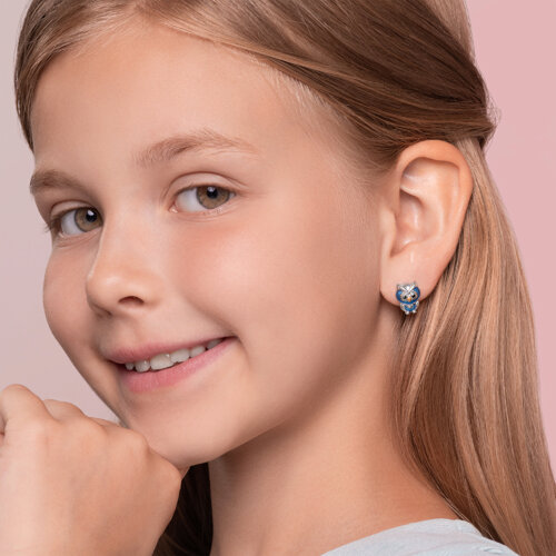 Серьги из золочёного серебра с эмалью из серебро — вид 2