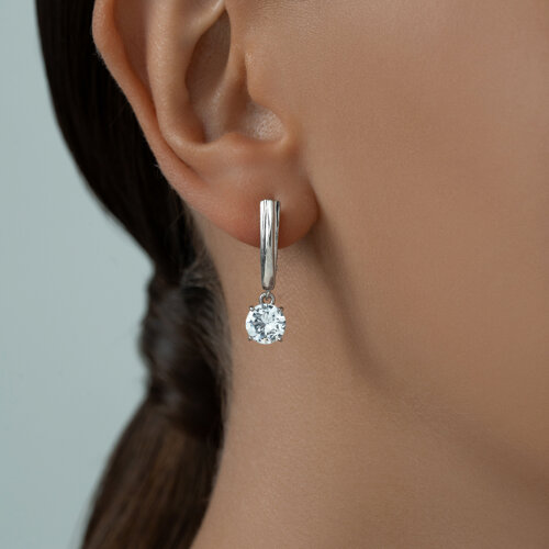 Серьги из серебра с фианитами из серебро — вид 3