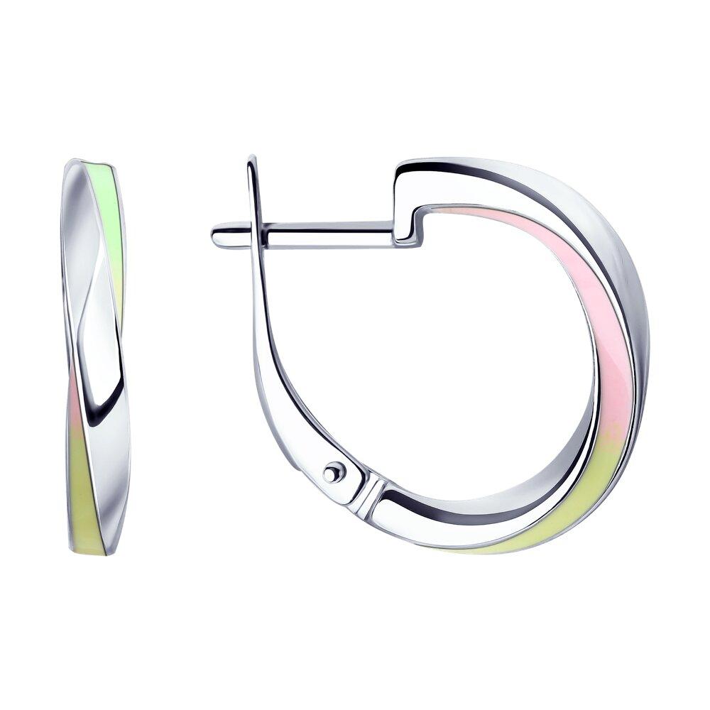 Серьги из серебра с эмалью - видео на модели