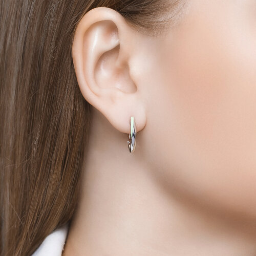 Серьги из серебра с эмалью из серебро — вид 2