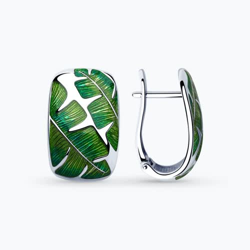 Серьги из серебра с эмалью - видео на модели