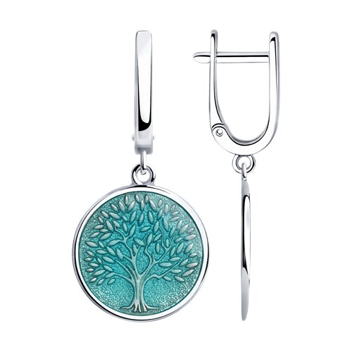 Серьги из серебра с эмалью - видео