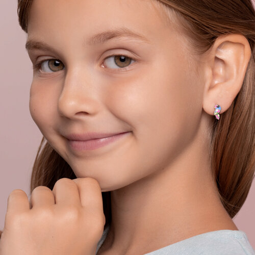 Серьги из  серебра с эмалью из серебро — вид 3