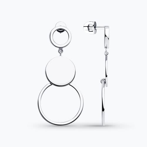 Серьги из серебра - видео на модели