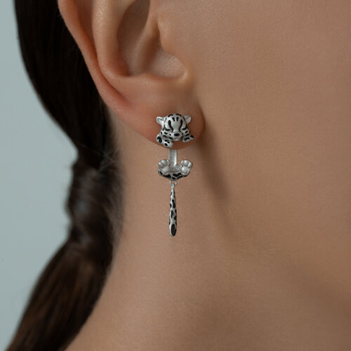 Серьги из серебра с эмалью из серебро — вид 3