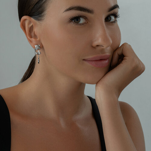 Серьги из серебра с эмалью из серебро — вид 4