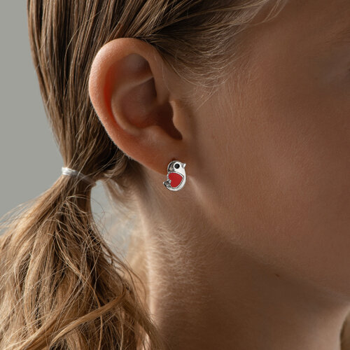 Серьги из серебра с эмалью из серебро — вид 2